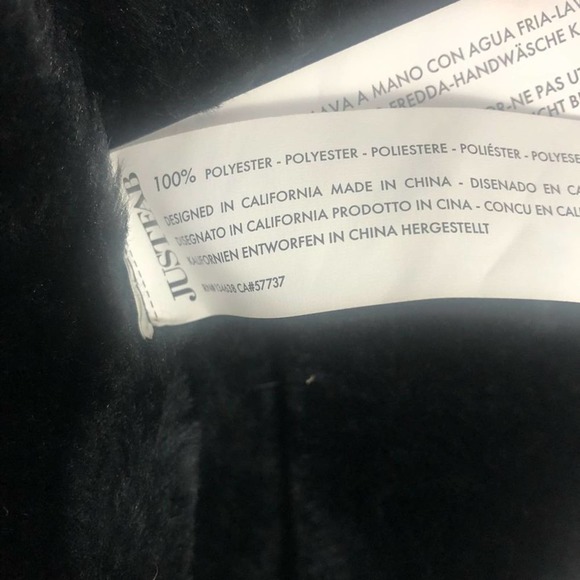 Just Fab Faux Shearling Waterfall Black Vest Sz L - Picture 11 of 12